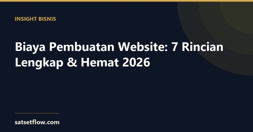 Ilustrasi rincian biaya pembuatan website untuk UMKM di Indonesia