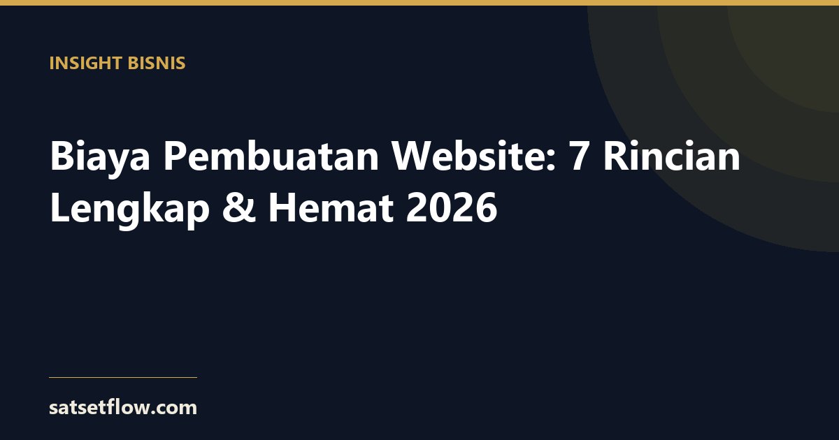 Ilustrasi rincian biaya pembuatan website untuk UMKM di Indonesia