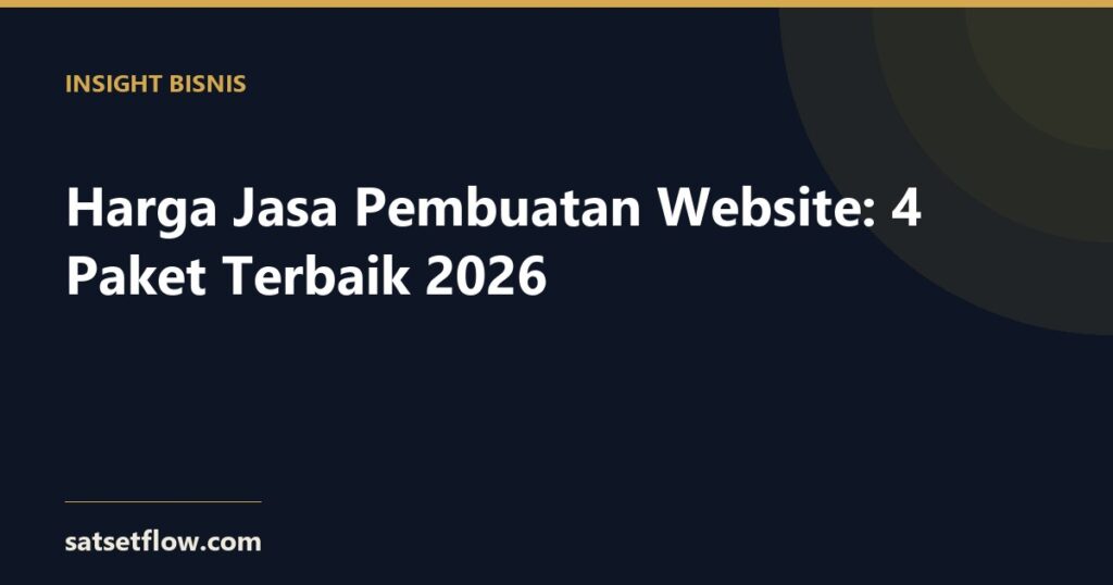 Ilustrasi harga jasa pembuatan website per paket di Indonesia 2026