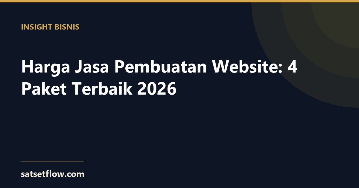 Ilustrasi harga jasa pembuatan website per paket di Indonesia 2026